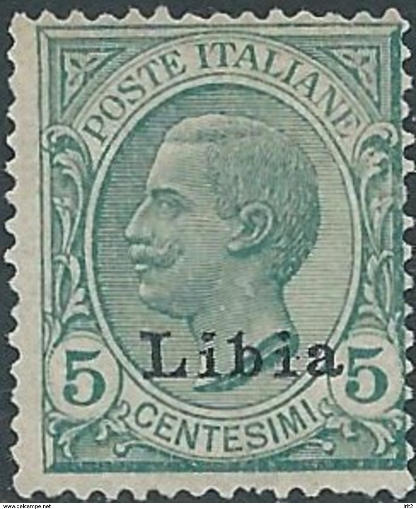 ITALY ITALIA ITALIEN ITALIE 1912 OCCUPAZIONE LIBIA - 5C  Verde - Libyen