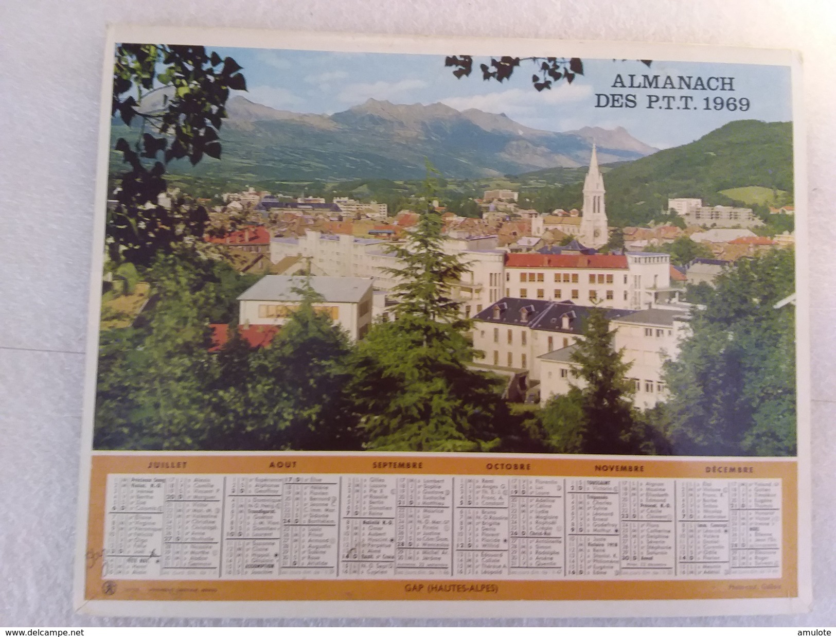 Calendrier OBerthur Almanach Des PTT 1969 - Grand Format : 1961-70