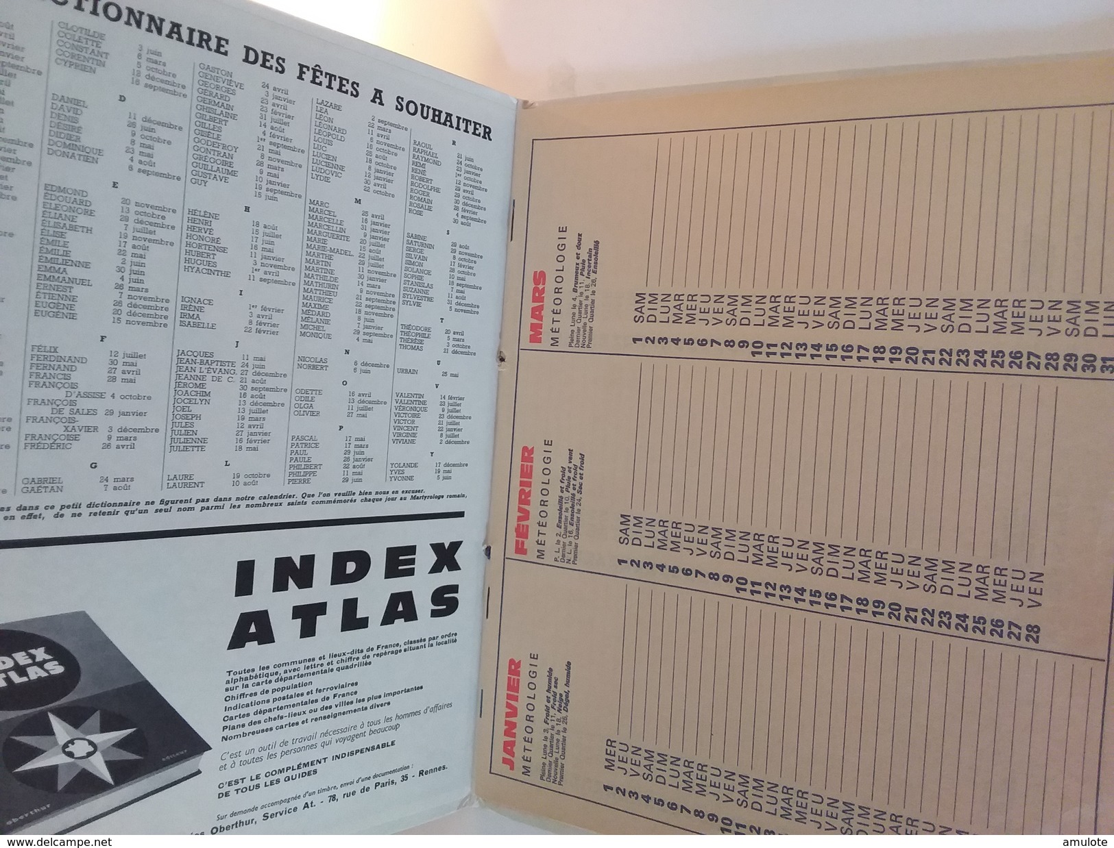 Calendrier OBerthur Almanach Des PTT 1969 - Grand Format : 1961-70