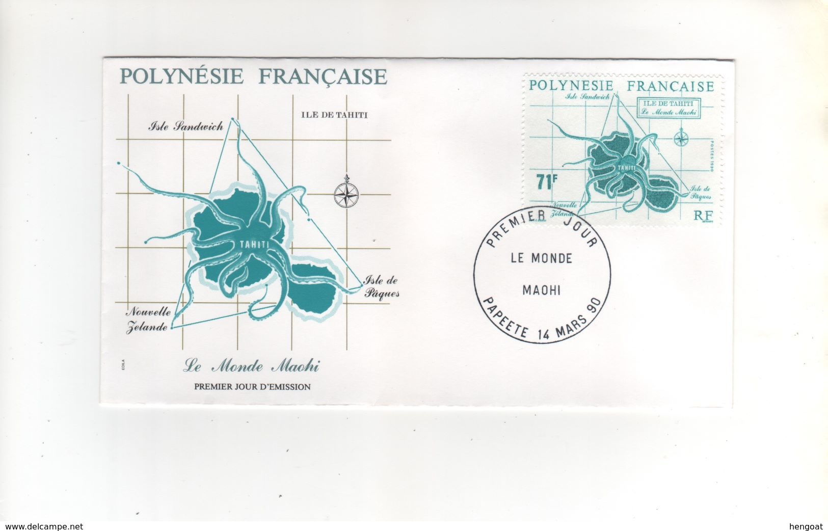 Timbre Yvert N°357 Sur Enveloppe Premier Jour Du 14 Mars 90 - Storia Postale