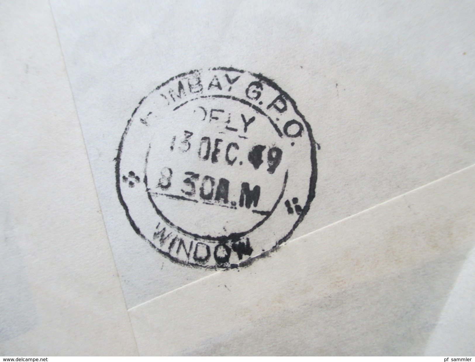 Belgisch Kongo Ruanda Urundi 1949 Luftpostbrief Usumbura Mit Stempel Bombay G.P.O. Banque Du Congo Belge - Briefe U. Dokumente