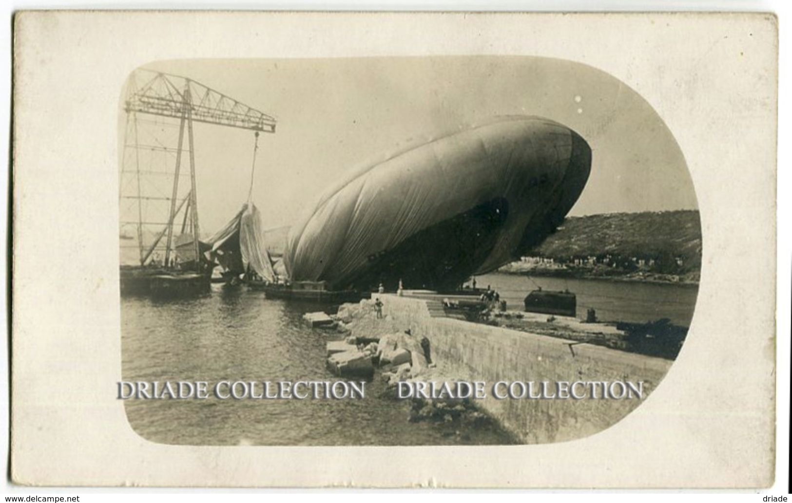 FOTO CARTOLINA ABBATTIMENTO AERONAVE CITTà DI JESI POLA 5 AGOSTO ANNO 1915 - Dirigibili