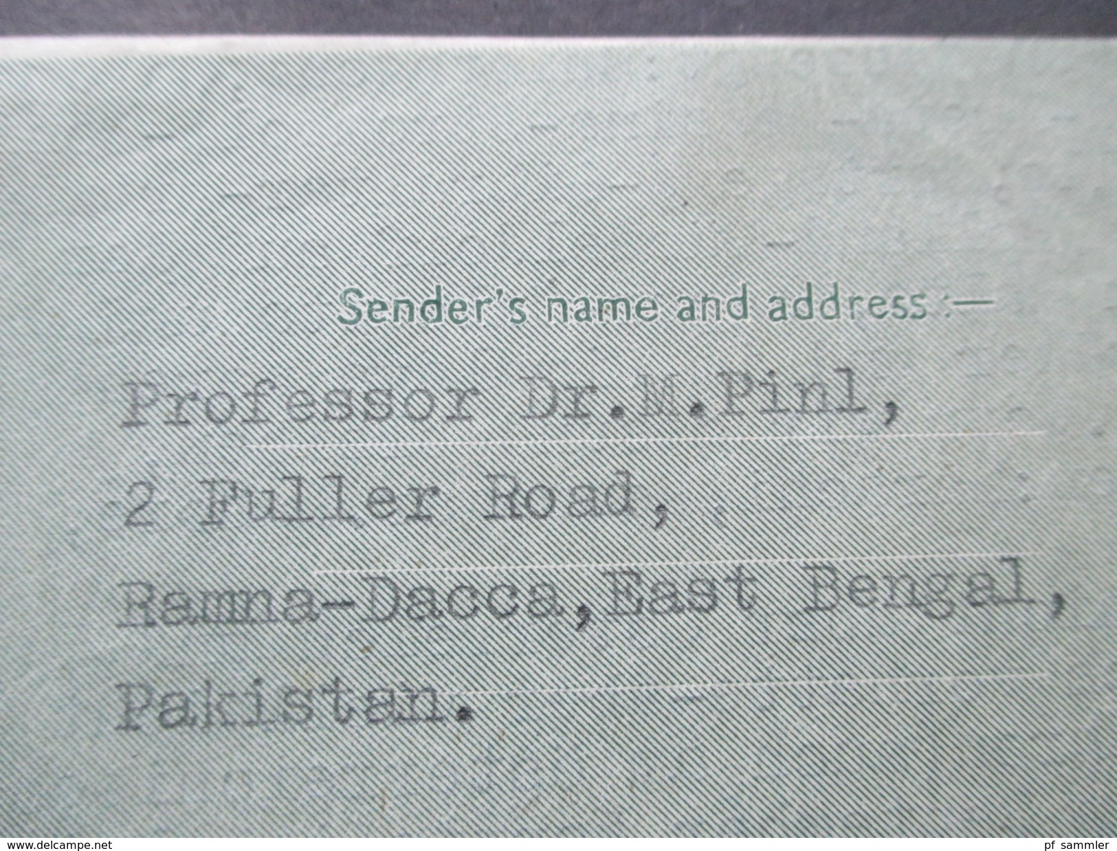 Pakistan 1952 Air Mail / Air Letter / Aerogramm. Nach Jenbach Tirol. Weitergeleitet. Mit Interessantem Inhalt. Professor - Pakistan