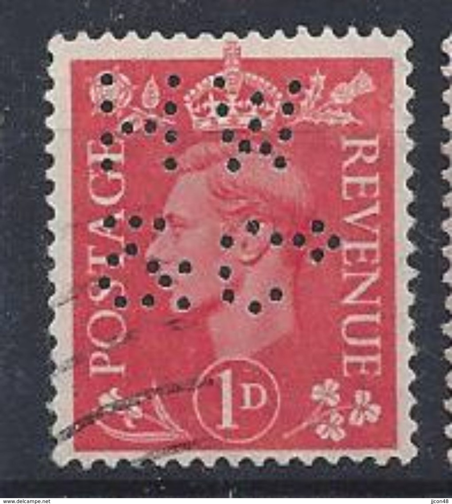 GB 1941  KG VI. 1d (o)  SG.486. Mi.222. (perfin.HW &Co) - Perfins