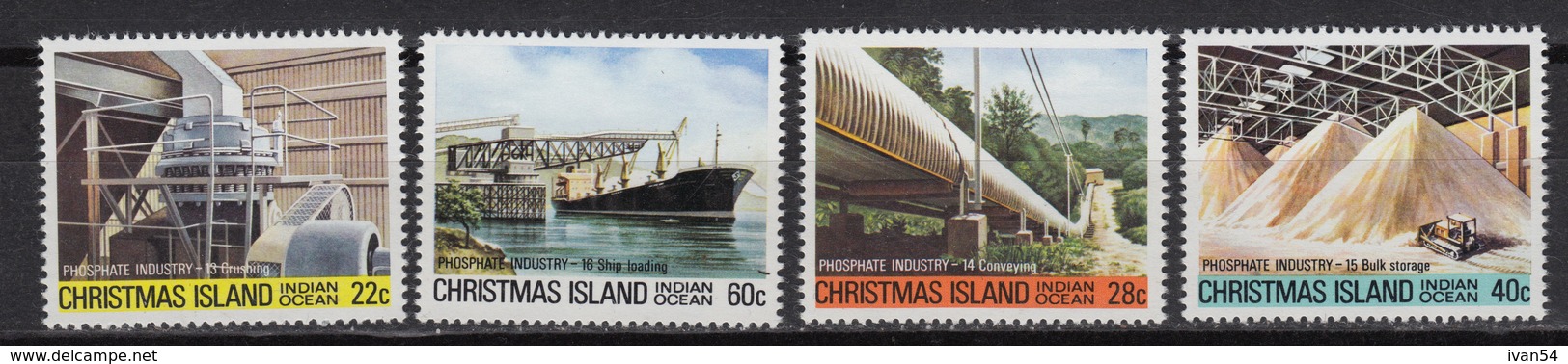 CHRISTMAS Island  : 148-51 – Phosphate Industry (1981) ** MNH - Christmas Island