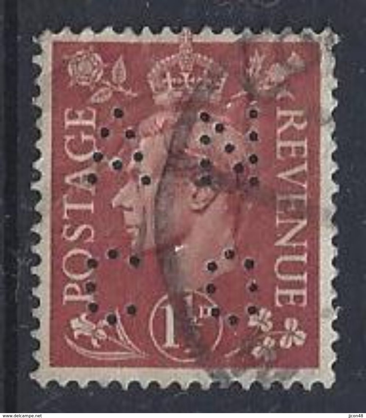 GB 1941  KG VI. 1.1/2d (o)  SG.487. Mi.223. (perfin.AN CO) - Perfins