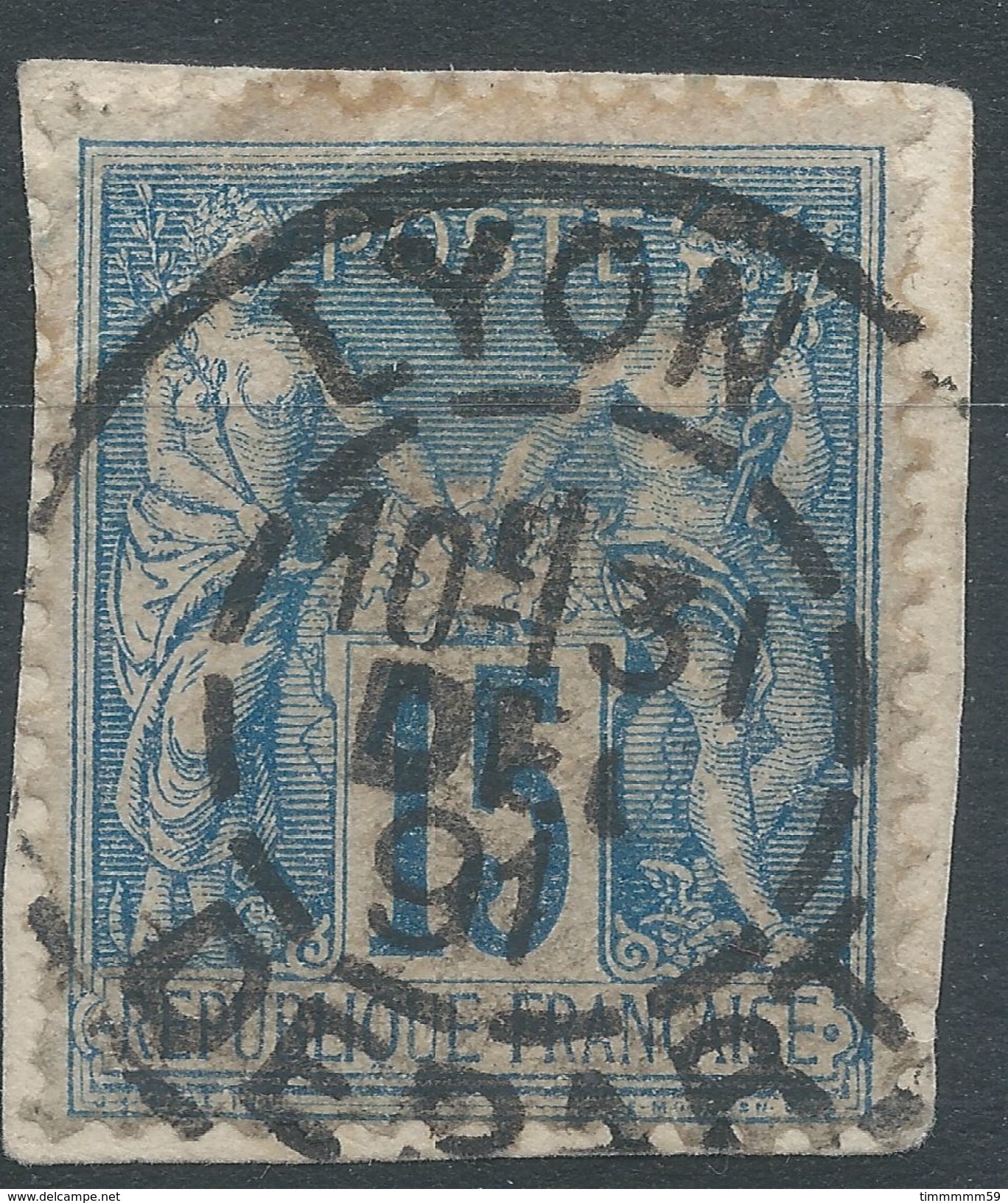 Lot N°38188  N°90, Oblit Cachet à Date De LYON DEPART - 1876-1898 Sage (Type II)