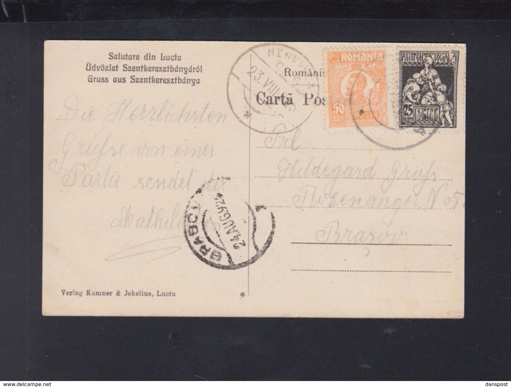 Romania PPC Vlahita Karlshütte Szentkeresztbánya 1926 - Romania