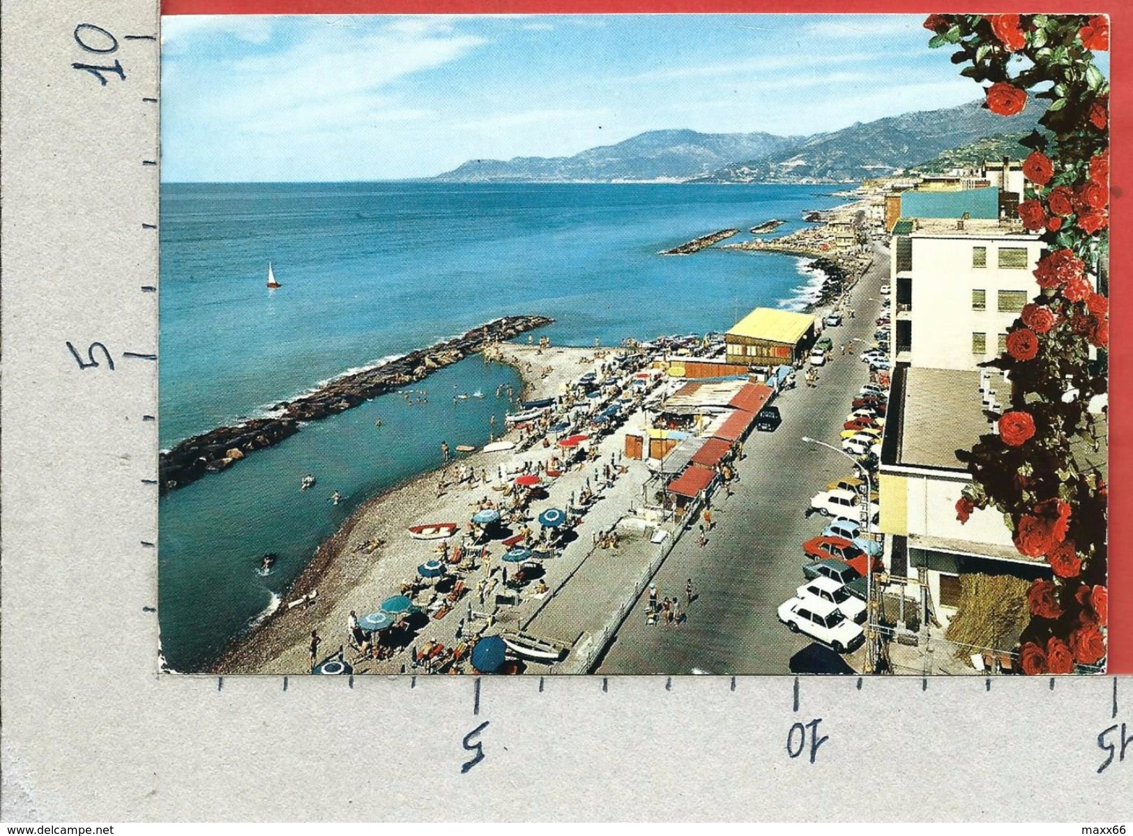 CARTOLINA VG ITALIA - VALLECROSIA (IM) - Scorcio Della Spiaggia - 10 X 15 - ANN. 1993 - Imperia