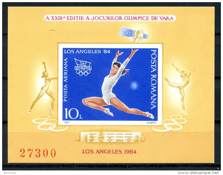 Romania, 1984, Olympic Summer Games Los Angeles, Gymnastics, MNH, Michel Block 207 - Other & Unclassified