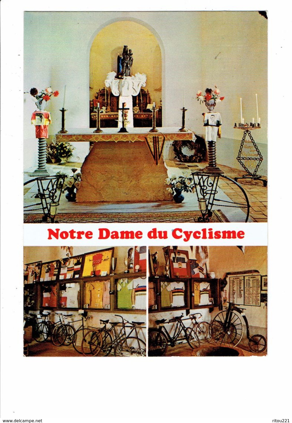 Cpm - 40 - CREON-D'ARMAGNAC - Chapelle Notre-Dame Du Cyclisme, Vélo Maillot Jaune BICYCLETTE - Cyclisme