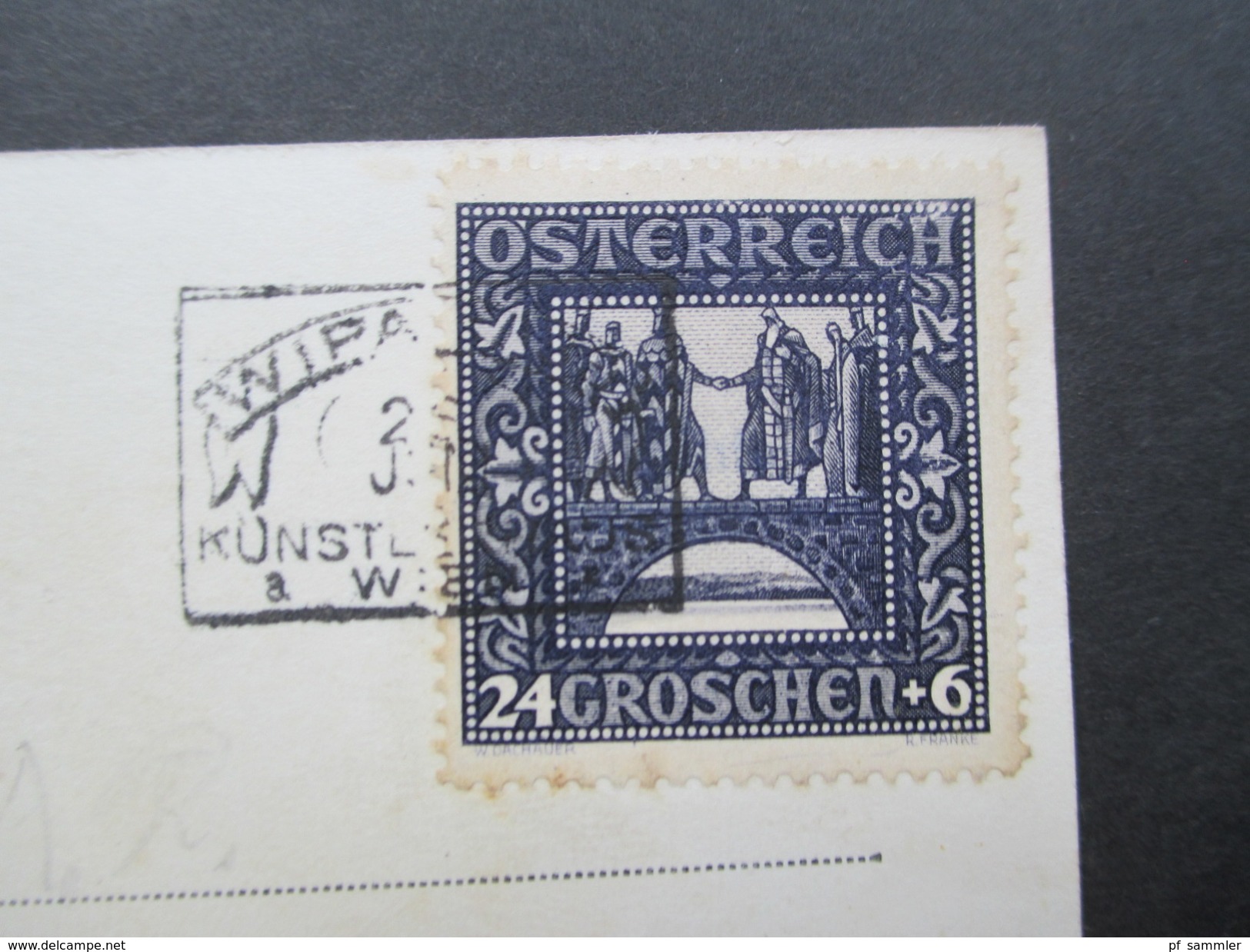 Österreich 1926 Michel Nr. 489 / 492 Nibelungensage. Sonderstempel WIPA. Nach St. Croix Schweiz - Brieven En Documenten