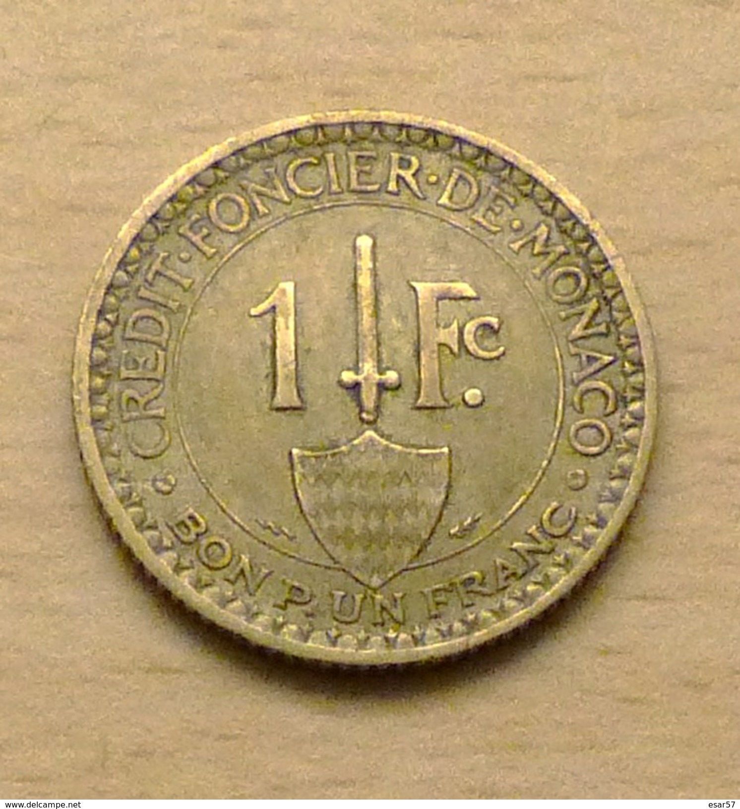 MONACO 1 Franc 1926 De Qualité - 1922-1949 Louis II