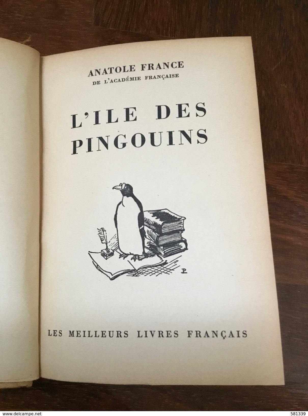 ANATOLE FRANCE " L'ILE DES PINGOUINS " Francese 1940 , Costa Pelle - Avventura