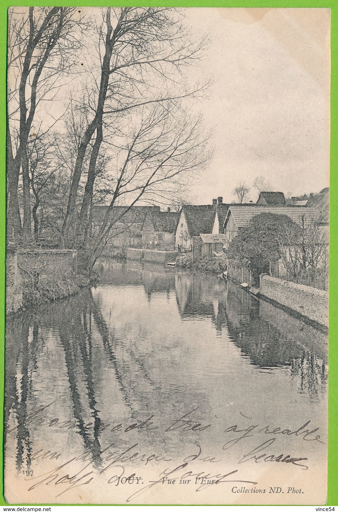 JOUY - Vue Sur L'Eure Carte Circulé 1905 - Jouy