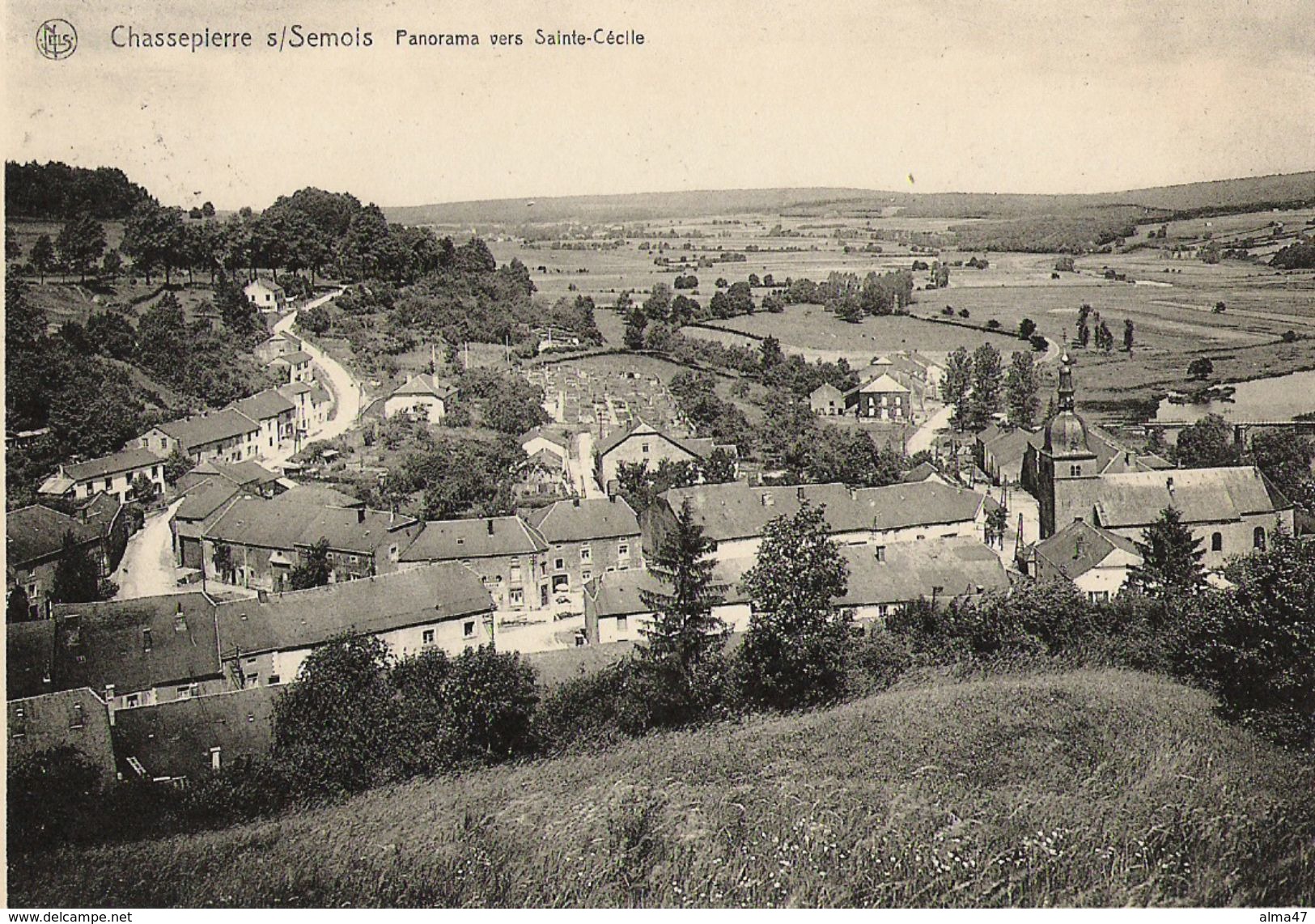 Chassepierre - Panorama Vers Sainte-Cécile - Circulé 1951 - Edit. Vve Renaud, Chassepierres - Chassepierre