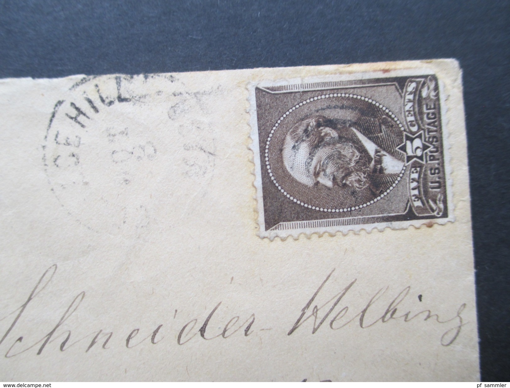 USA 1882 Michel Nr. 51 Einzelfrankatur Brief Nach Basel Schweiz Mit Ankunftstempel. 3 Stempel - Briefe U. Dokumente