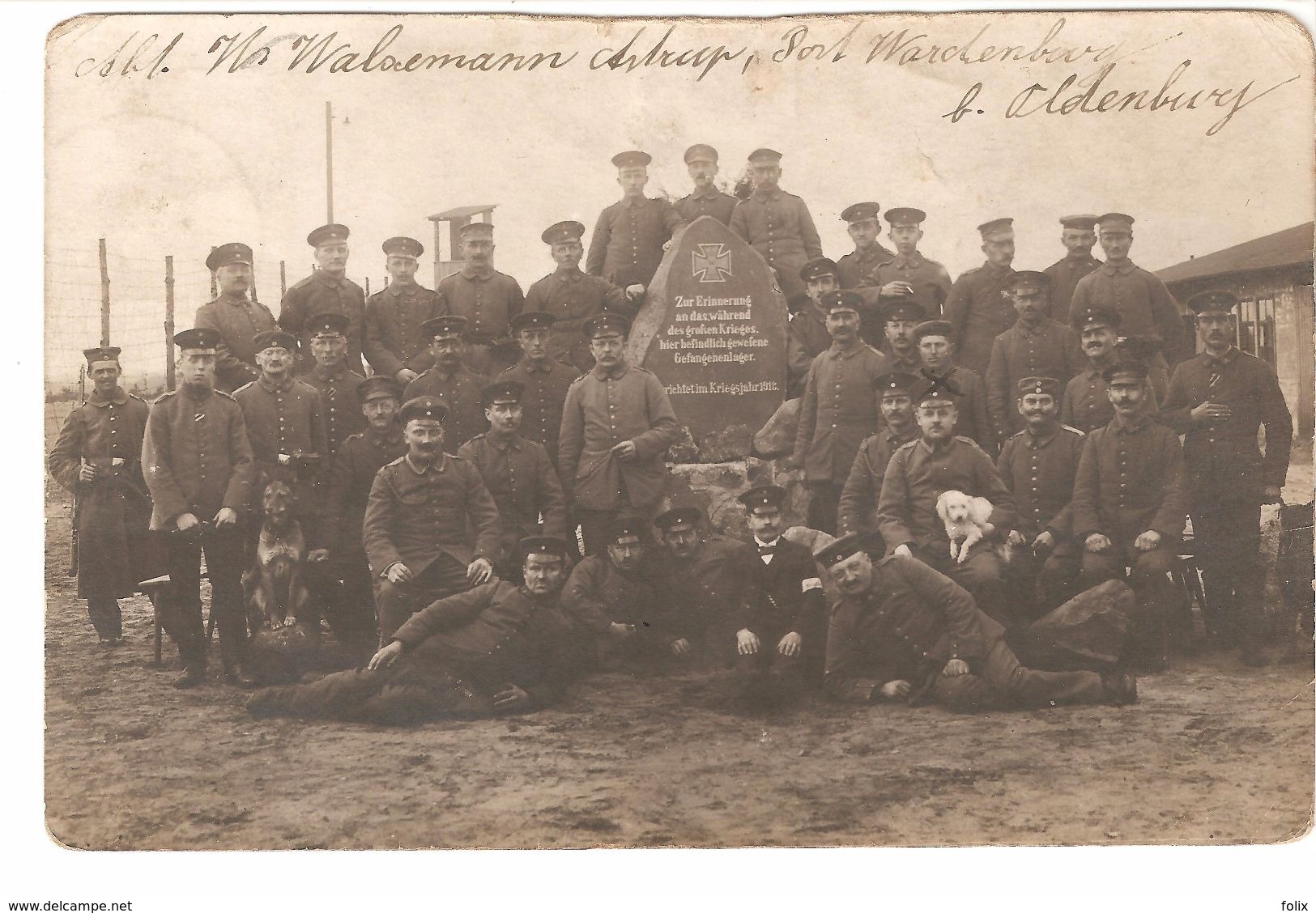 Astrup / Wardenburg / Oldenburg - Originalfoto - Soldaten, Truppen - Denkmal Weltkrieg 1914-18 - 1919 - Oorlog 1914-18