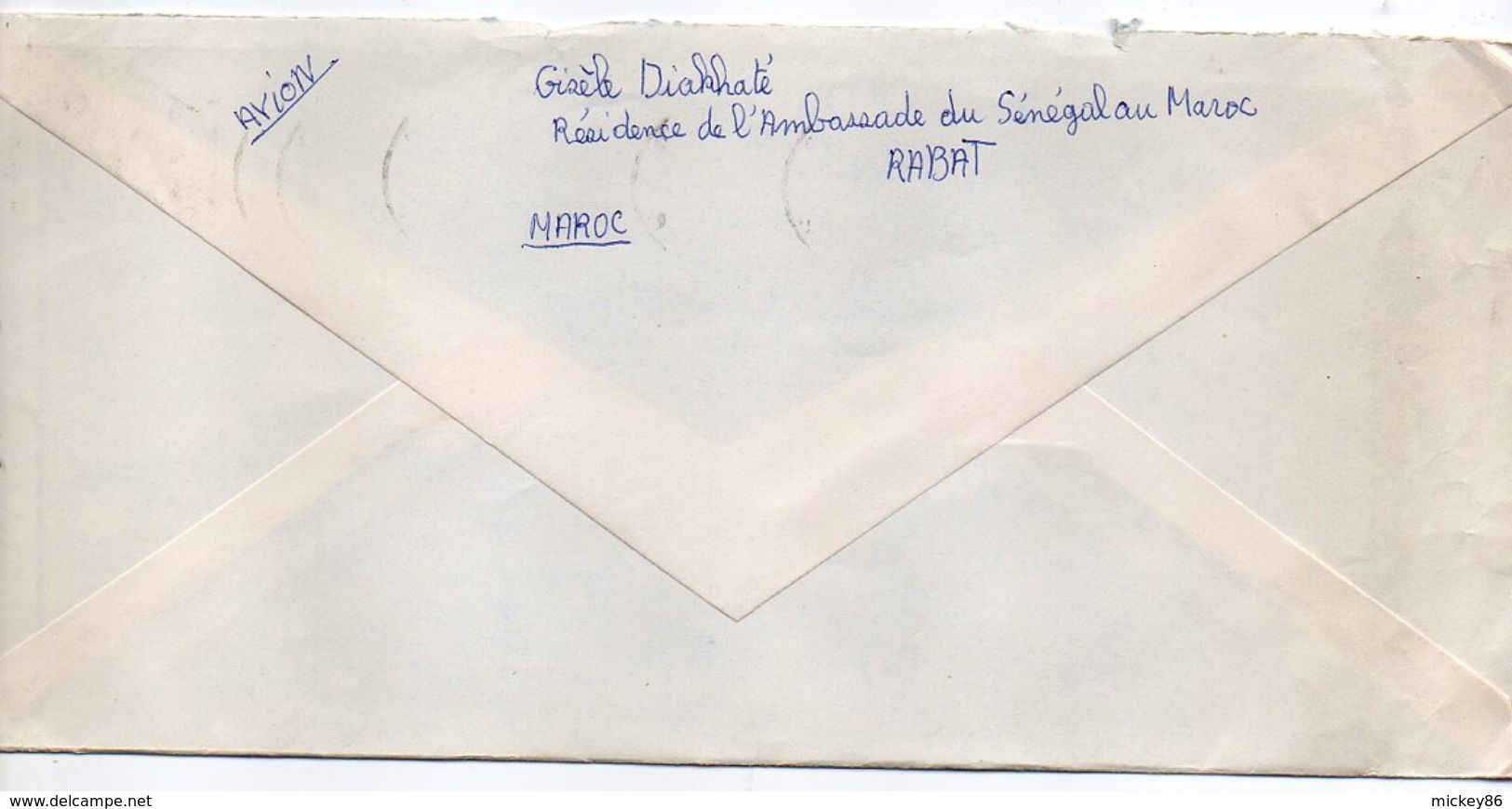 Maroc--1974--lettre De RABAT  Pour PARIS (France)--timbre Seul Sur Lettre  ---  Cachet - Maroc (1956-...)