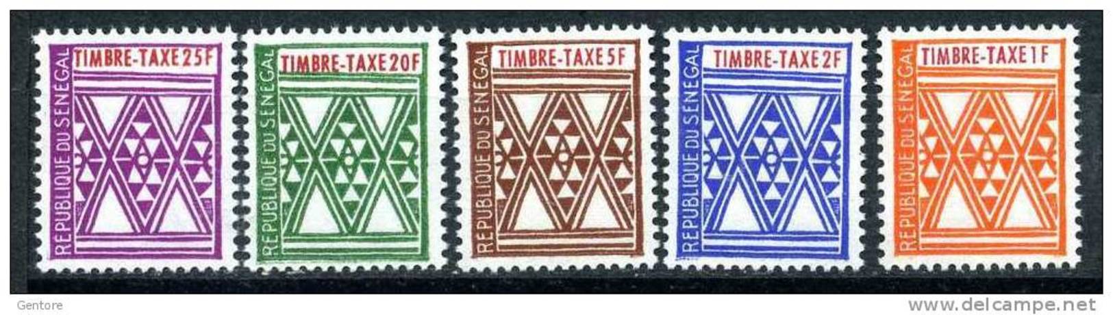 1961  SENEGAL  Taxes    Yvert  Cat.  32/36 Absolutely Perfect  Mint  Never  Hinged - Other & Unclassified