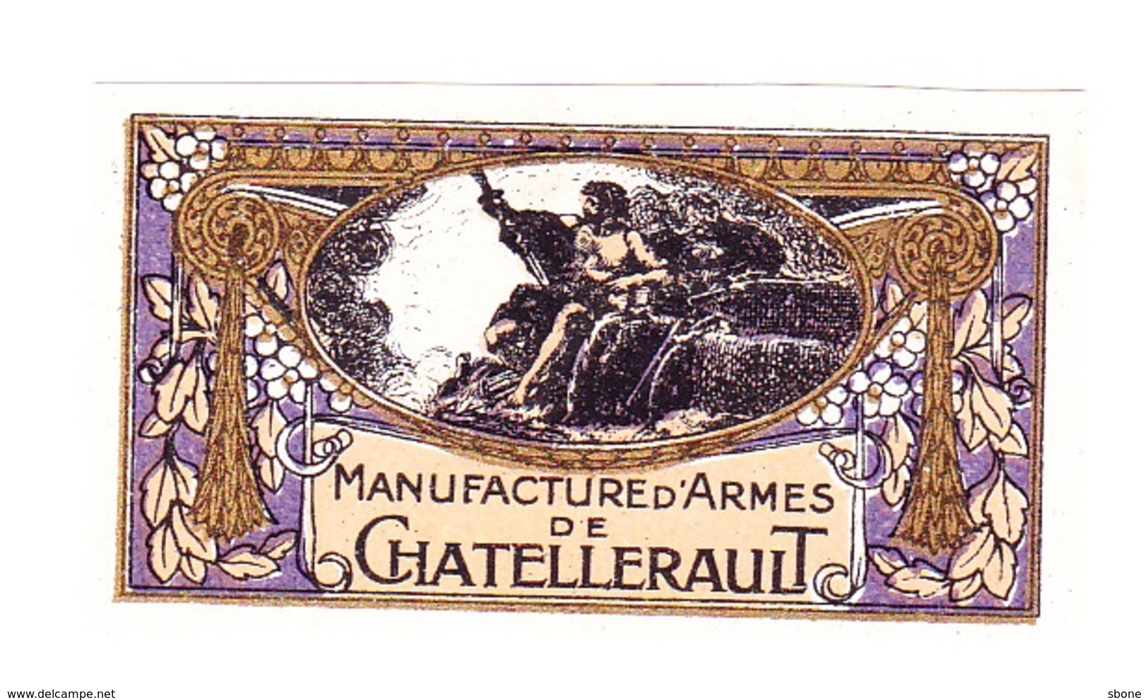 Vignette Militaire Delandre - Marine - Manufacture D'armes De Chatellerault - Vignettes Militaires