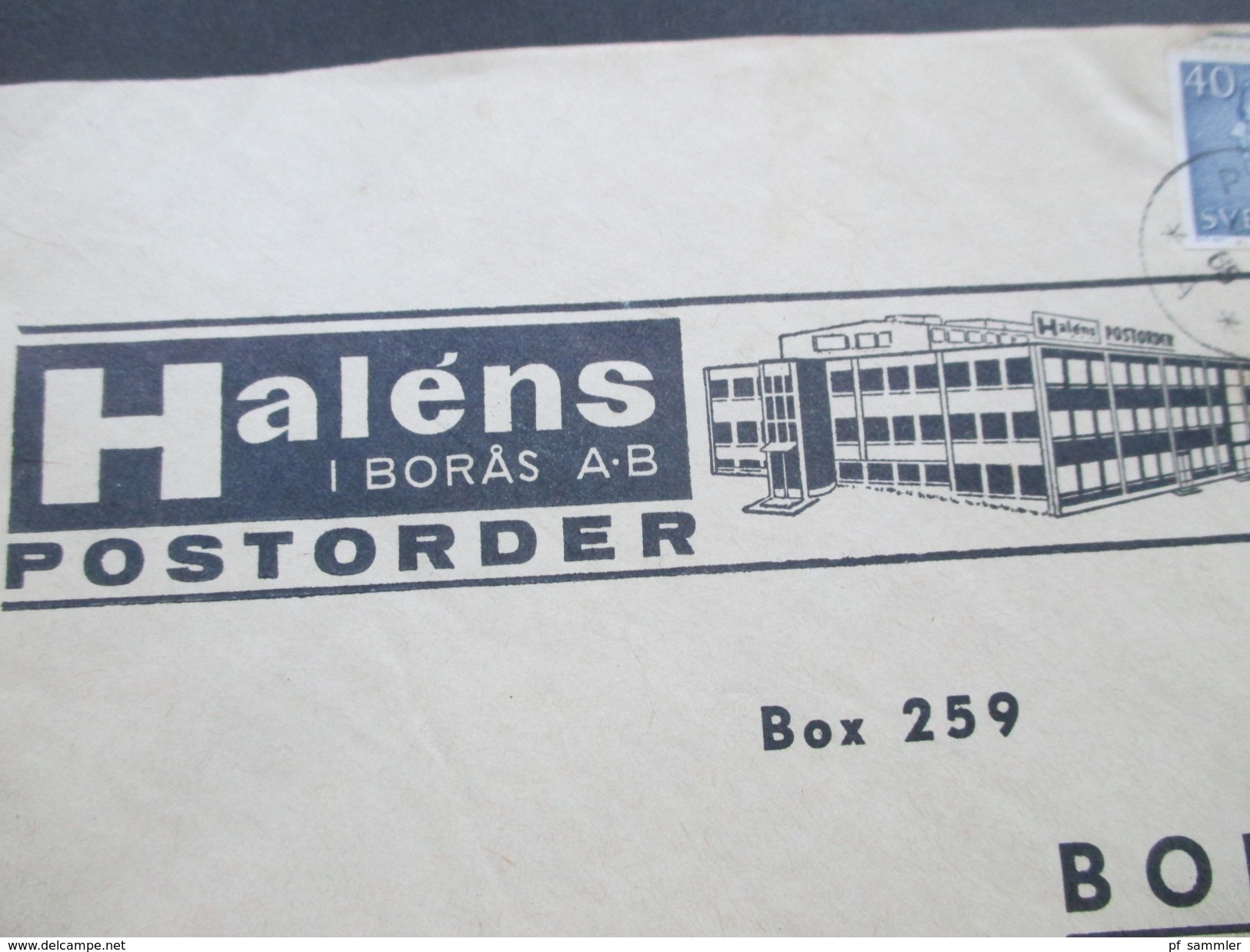 Schweden 1965 Firmenumschlag Halens Boras AB Postorder Box 259 Boras - Storia Postale