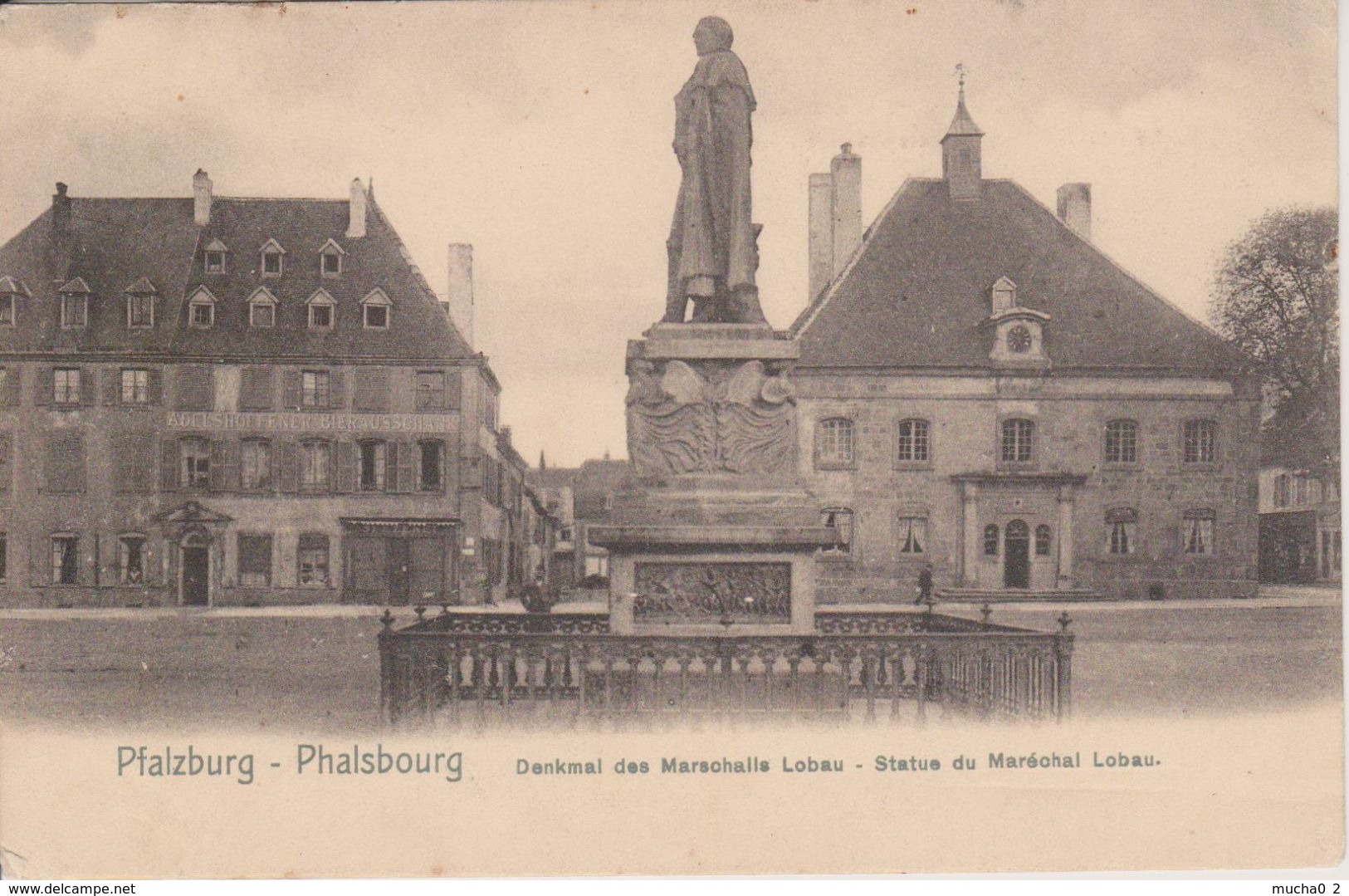 57 - PHALSBOURG - NELS SERIE 156 N° 8 - STATUE DU MARECHAL LOBAU - Phalsbourg