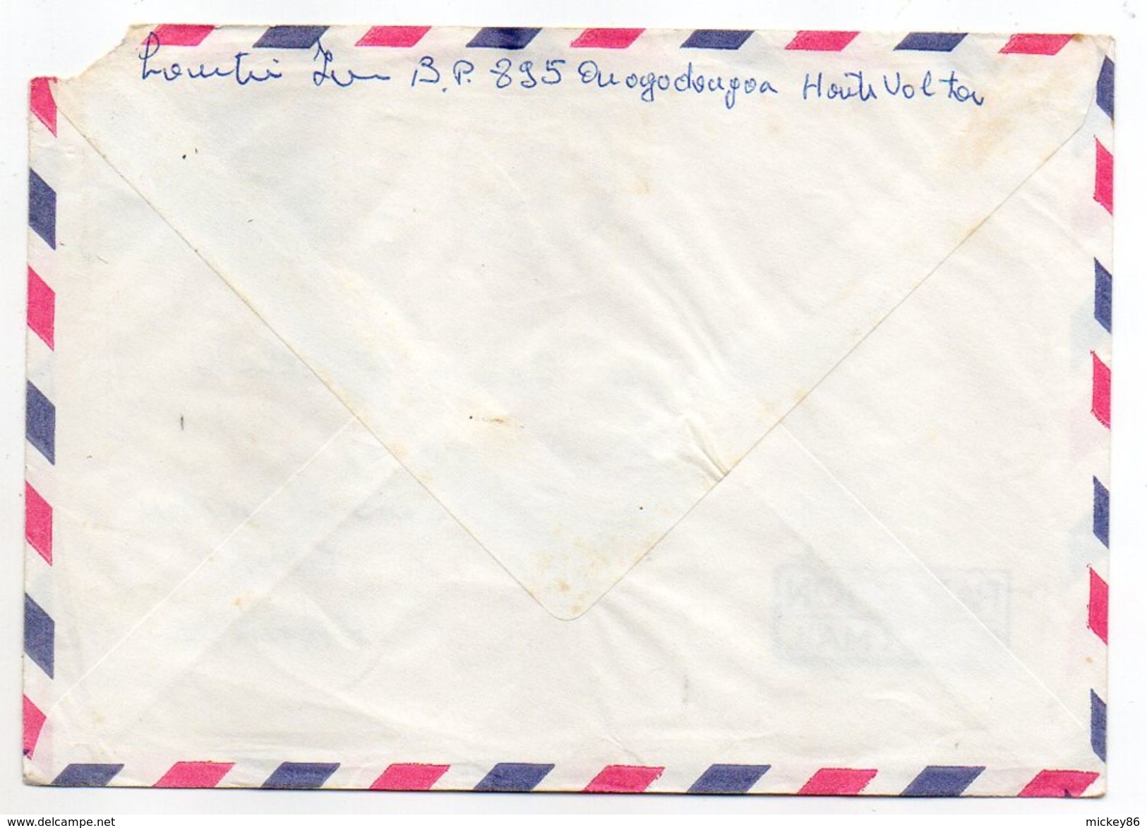 Haute-Volta--1982--lettre De OUAGADOUGOU Pour St DENIS / Sarthon-61  (France)--timbre Seul Sur Lettre--cachet - Haute-Volta (1958-1984)