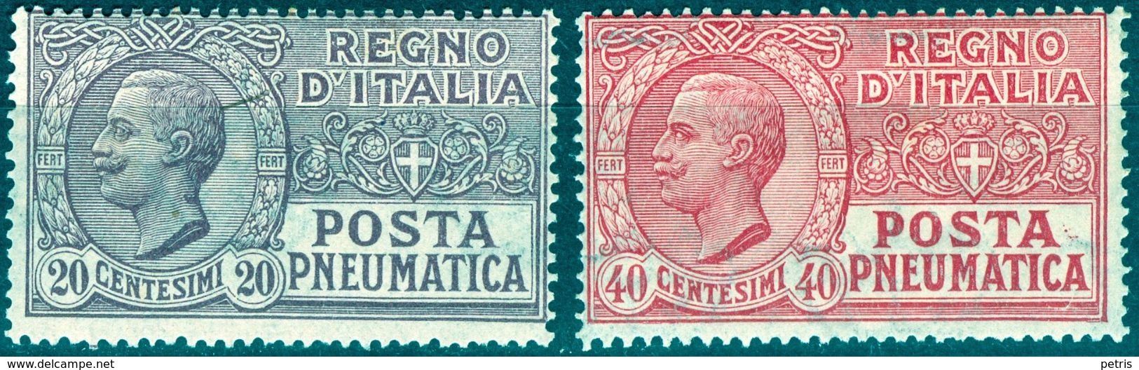 Italy 1925 Posta Pneumatica 20+40 C. MNH** - Lot. REPN8-PN9 - Posta Pneumatica