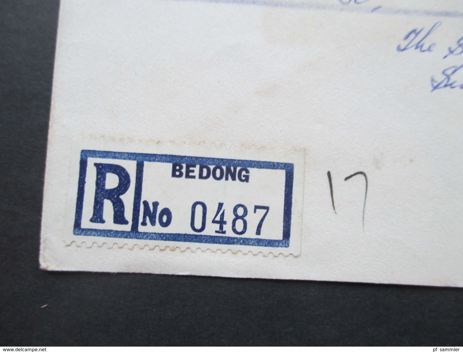 Malaysia 1955 R-Brief Bedong No 0487. 6 Stempel / Six Cancels. Firmenbrief Jeoh Kok Aun Liquor Bar. Alkohol. - Malayan Postal Union