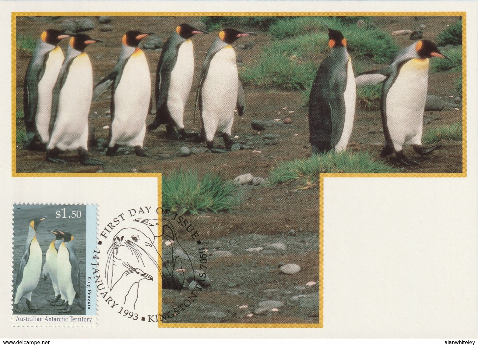 AUSTRALIAN ANTARCTIC TERRITORY 1993 Definitives/Wildlife: Set Of 3 Maximum Cards CANCELLED - Tarjetas – Máxima