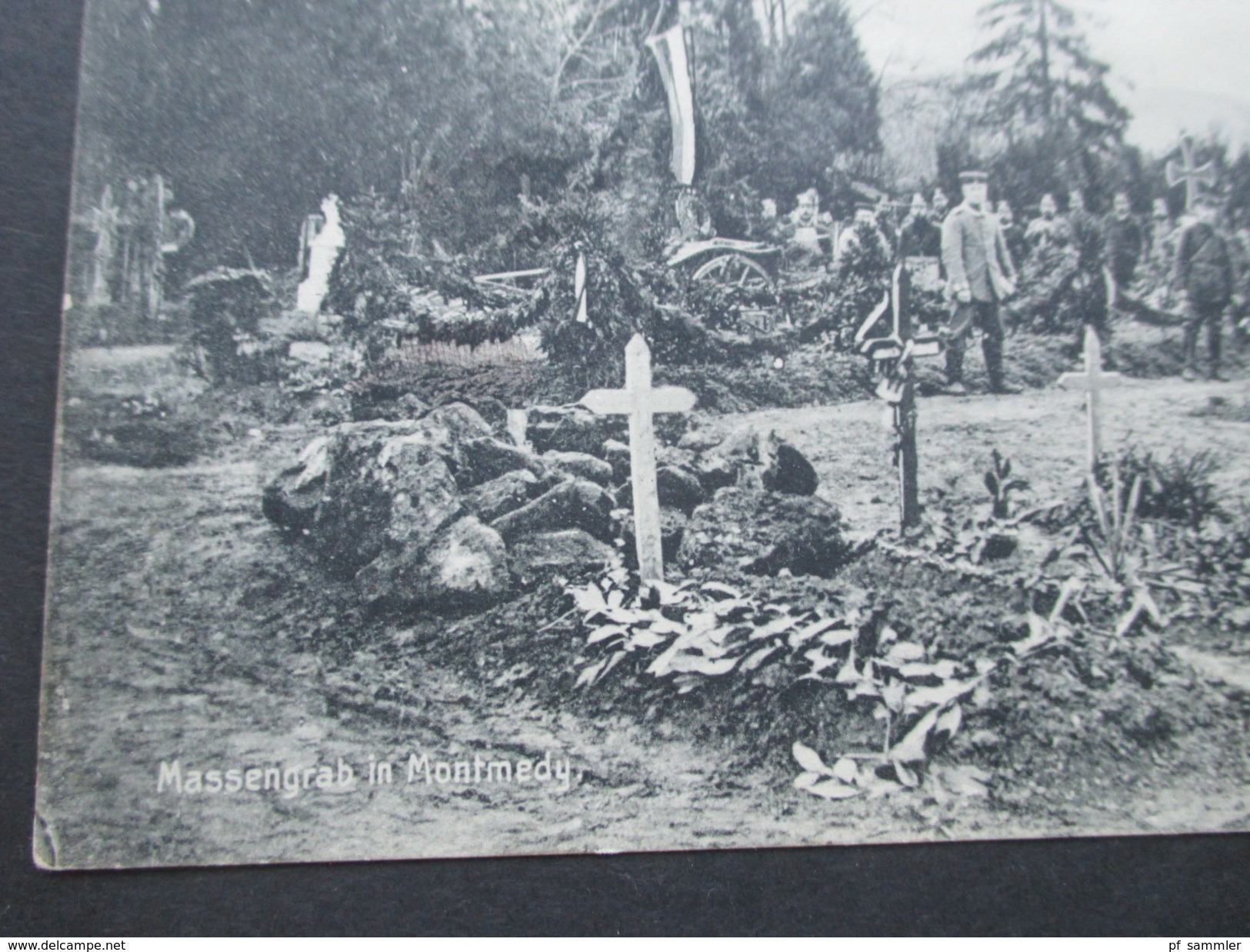 AK 1. WK 1916 Massengrab In Montmedy. Soldatenfriedhof. KD Feldpoststation Nr. 91. SB Bay Eis. Arb. Komm N2 - Soldatenfriedhöfen