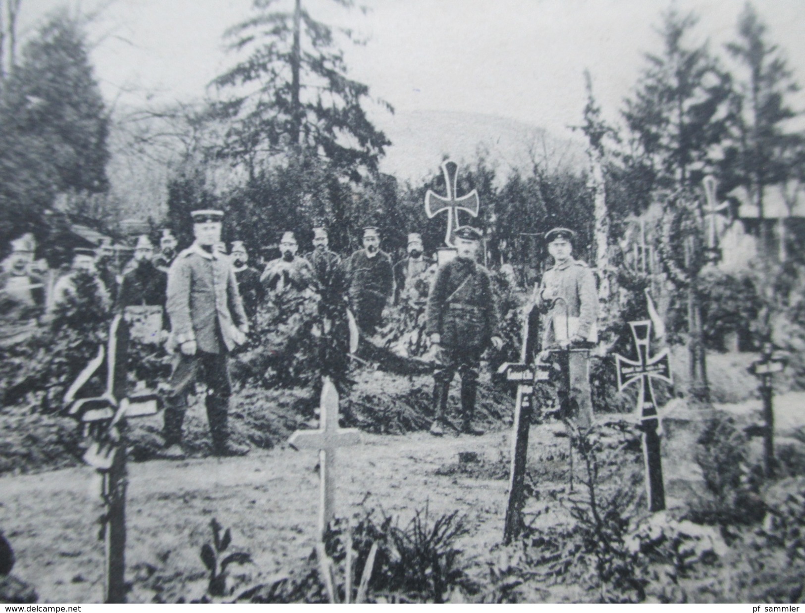 AK 1. WK 1916 Massengrab In Montmedy. Soldatenfriedhof. KD Feldpoststation Nr. 91. SB Bay Eis. Arb. Komm N2 - Cementerios De Los Caídos De Guerra