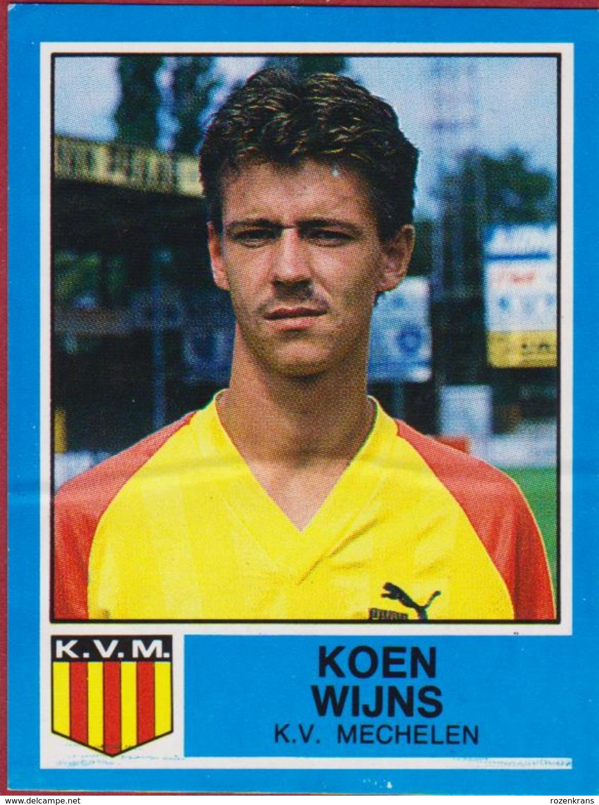 Panini Football Voetbal 87 1987 Belgie Belgique KV Mechelen Sticker Nr. 250 Koen Wijns (Ribbel) - Sports