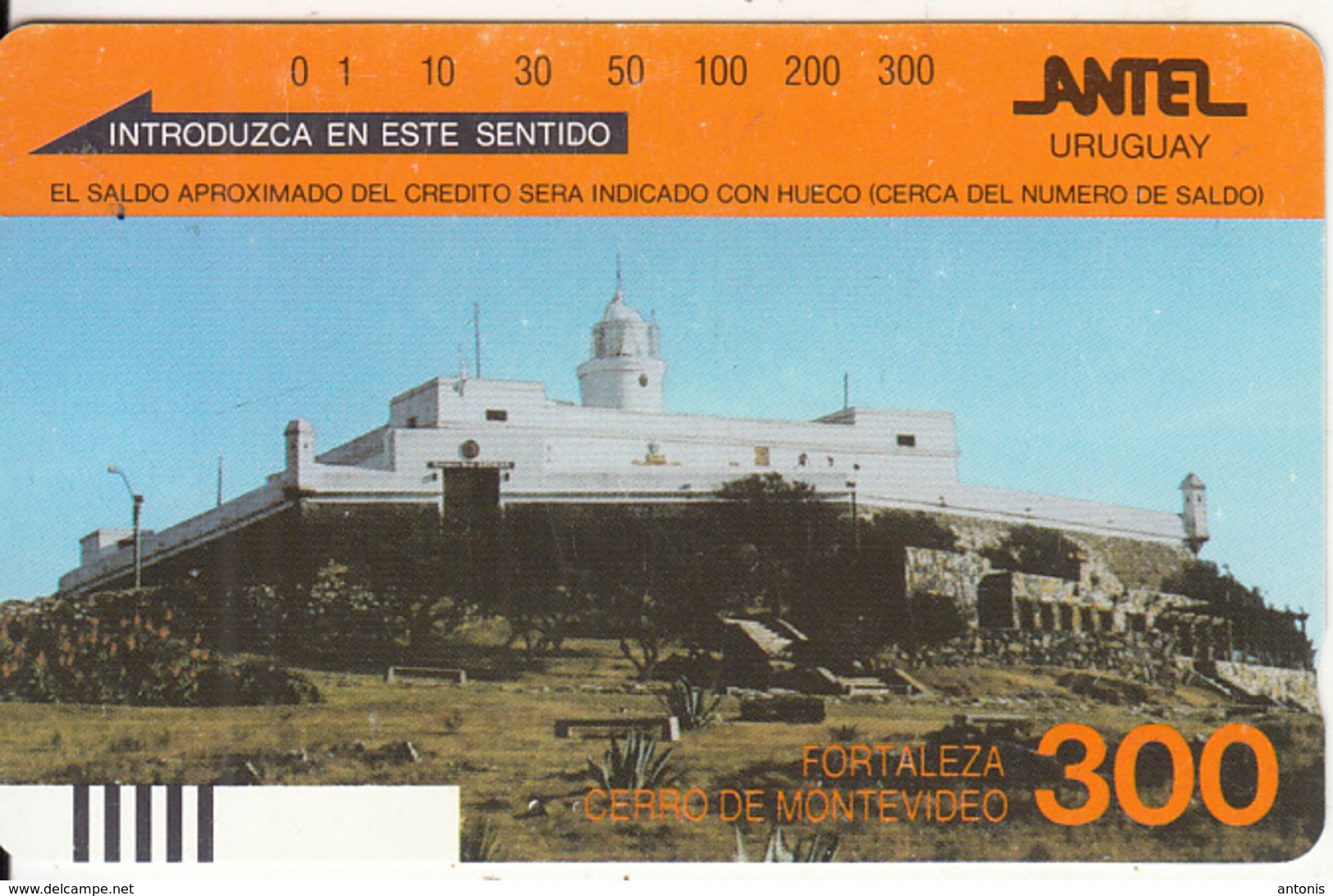 URUGUAY(Tamura) - Fortaleza Cerro De Montevideo, First Issue 300 Units, Tirage 75000, 07/88, Mint - Uruguay