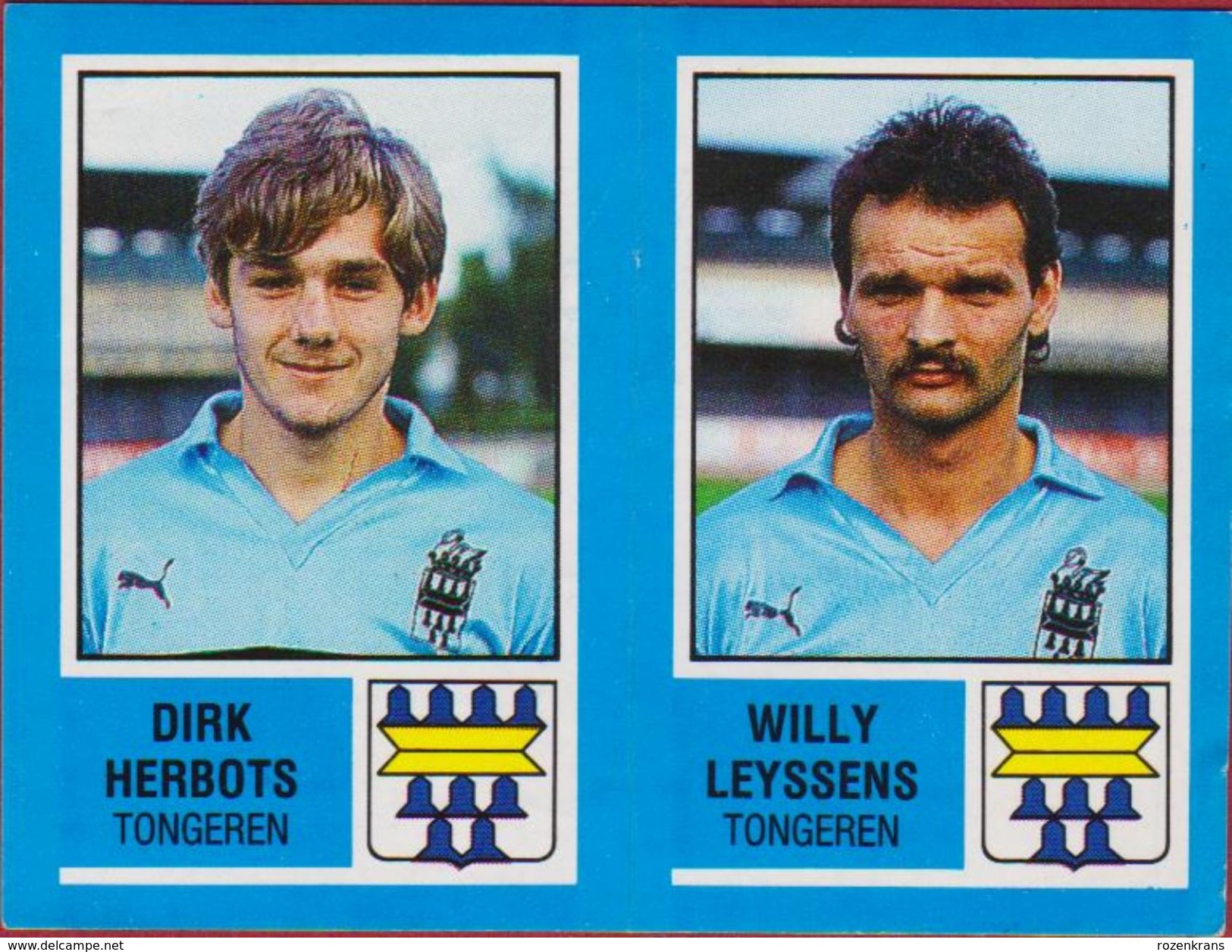 Panini Football Voetbal 87 1987 Belgie Belgique Sticker KSK Tongeren Nr. 433 Dirk Herbots Willy Leyssens - Sports