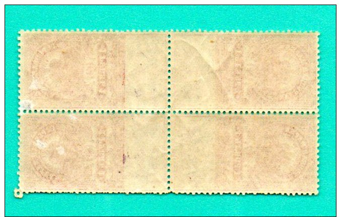 RUSSIA RUSSLAND TETE BECHE BLOCK OF 4 REVENUE STAMPS 1 RUBLE MINT 504 - Unused Stamps