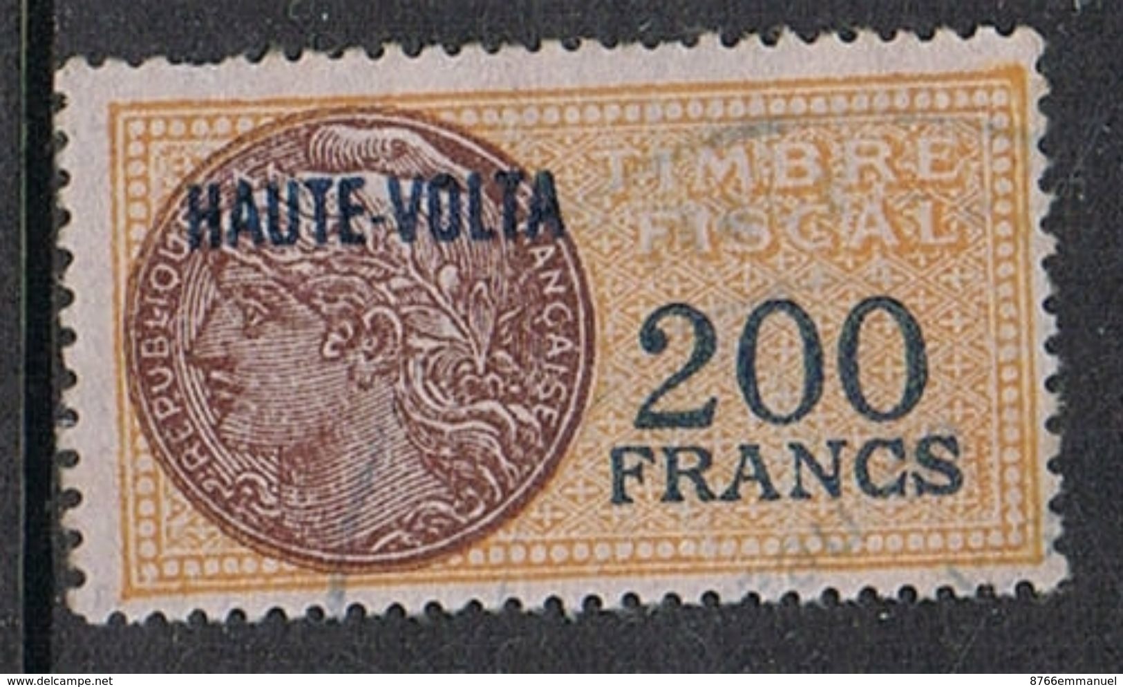 HAUTE-VOLTA TIMBRE FISCAL RARE - Usati