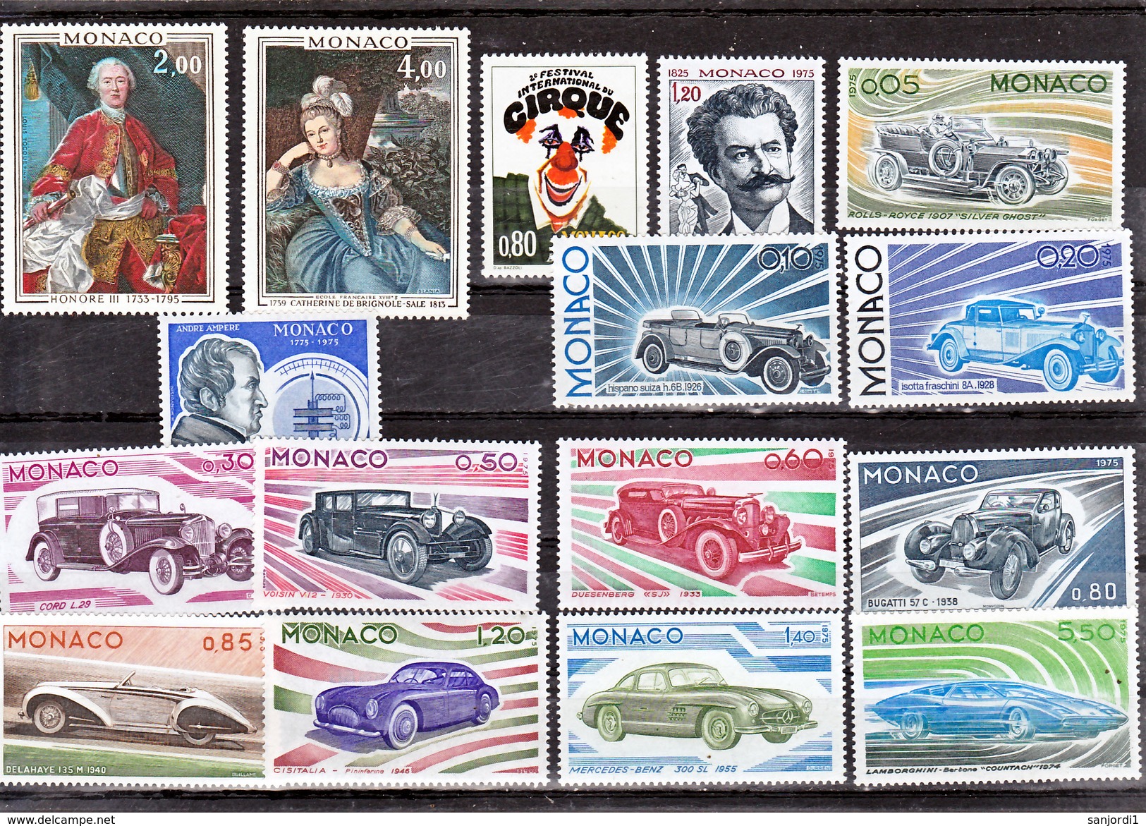 Monaco 1975 Année Complète Postes 1003 à 1042 Neuf ** TB  MnH  Sin Charnela Cote 102 - Komplette Jahrgänge