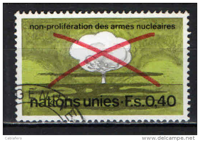 NAZIONI UNITE - GINEVRA - 1972 - PER LA NON PROLIFERAZIONE DELLE ARMI NUCLEARI - USATO - Gebruikt