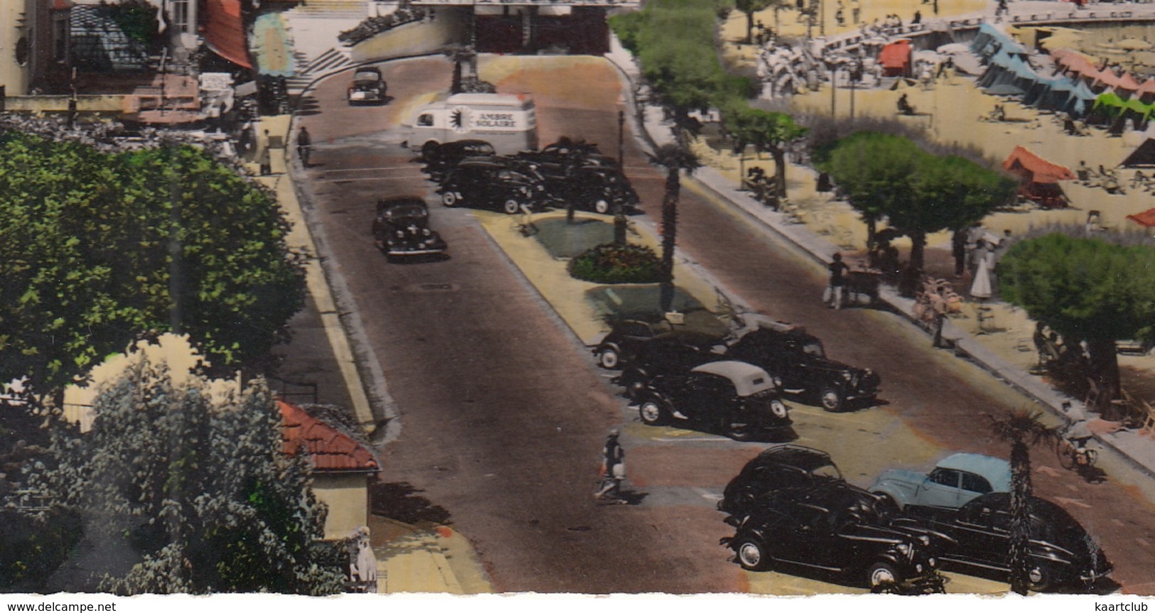 Arcachon: CITROËN TRACTION AVANT, PEUGEOT 203, 302 & 202 DÉCOUVRABLE, SIMCA 5 - Promenade Du Bord De Mer - Toerisme