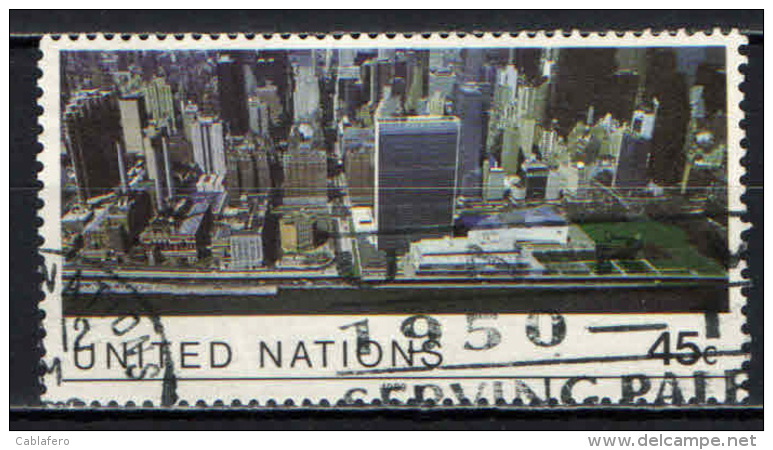 NAZIONI UNITE - NEW YORK - 1989 - SKY LINE DI NEW YORK - USATO - Usados