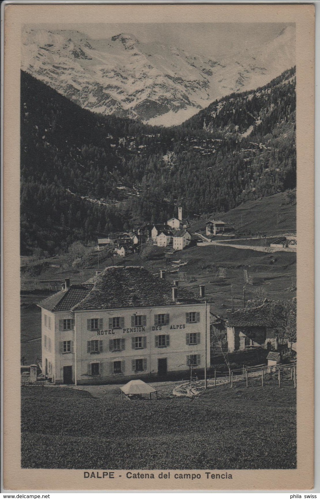 Dalpe - Catena Del Campo Tencia - Hotel Pension Des Alpes - Campo