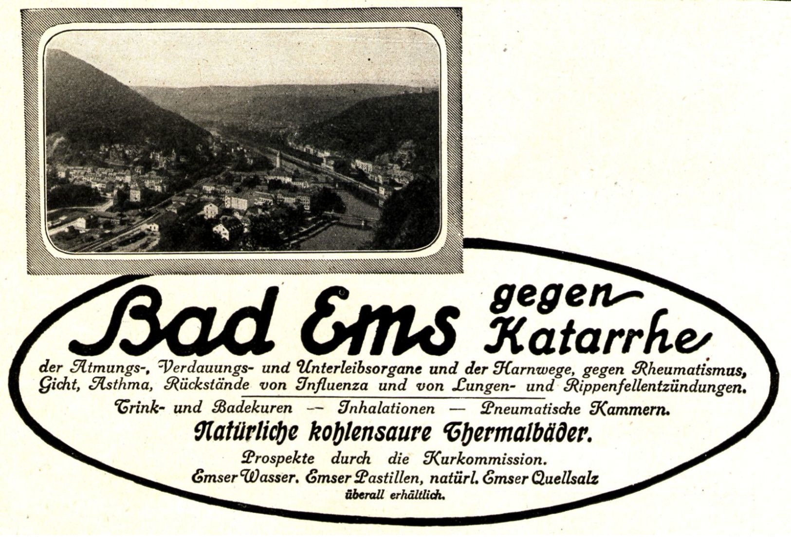 Original-Werbung/ Anzeige 1913 - BAD EMS - Ca. 135 X 90 Mm - Werbung