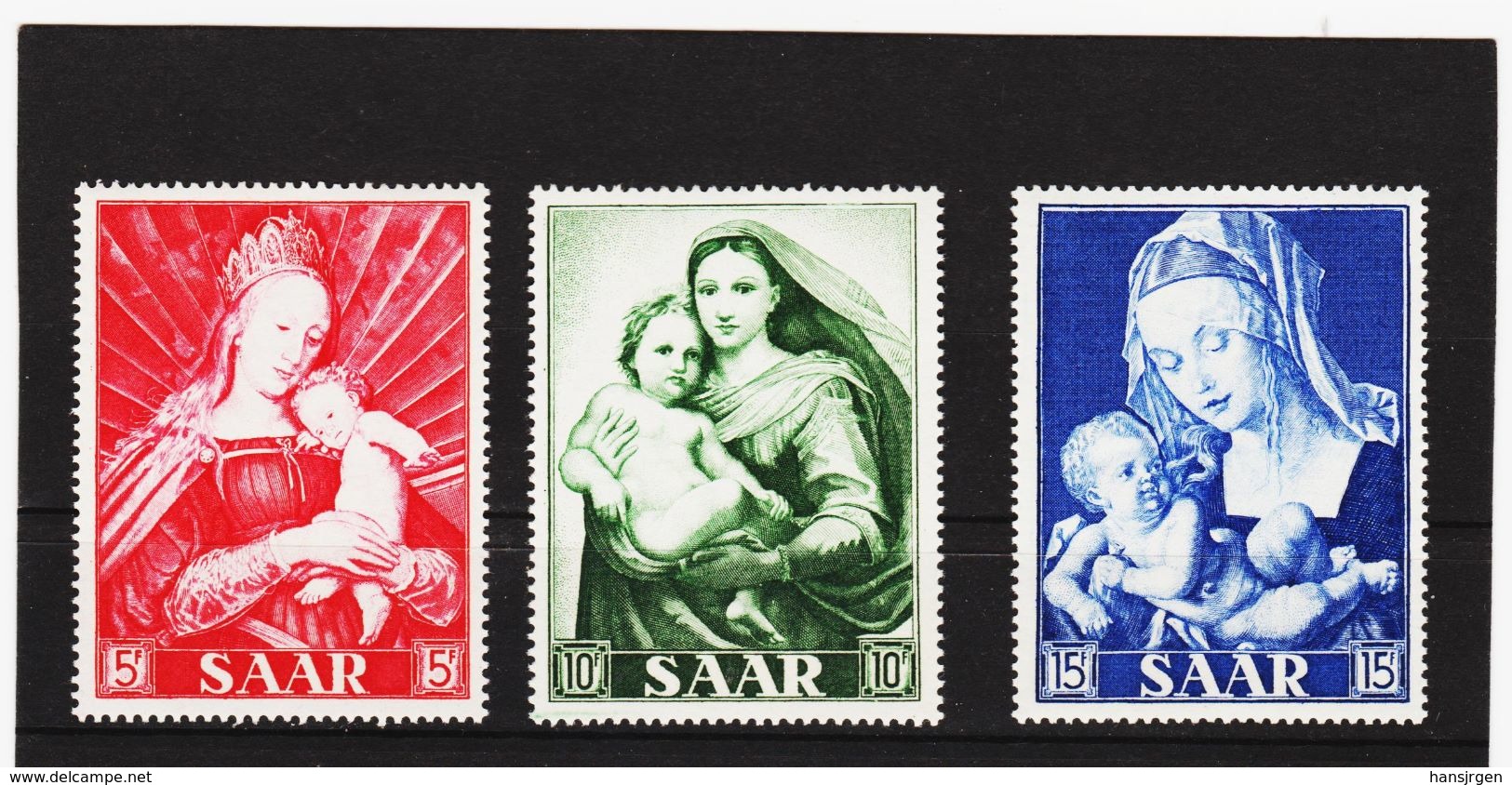 KAR345 DEUTSCHLAND SAARGEBIET 1954  MICHL  351/53 ** Postfrisch SIEHE ABBILDUNG - Ongebruikt