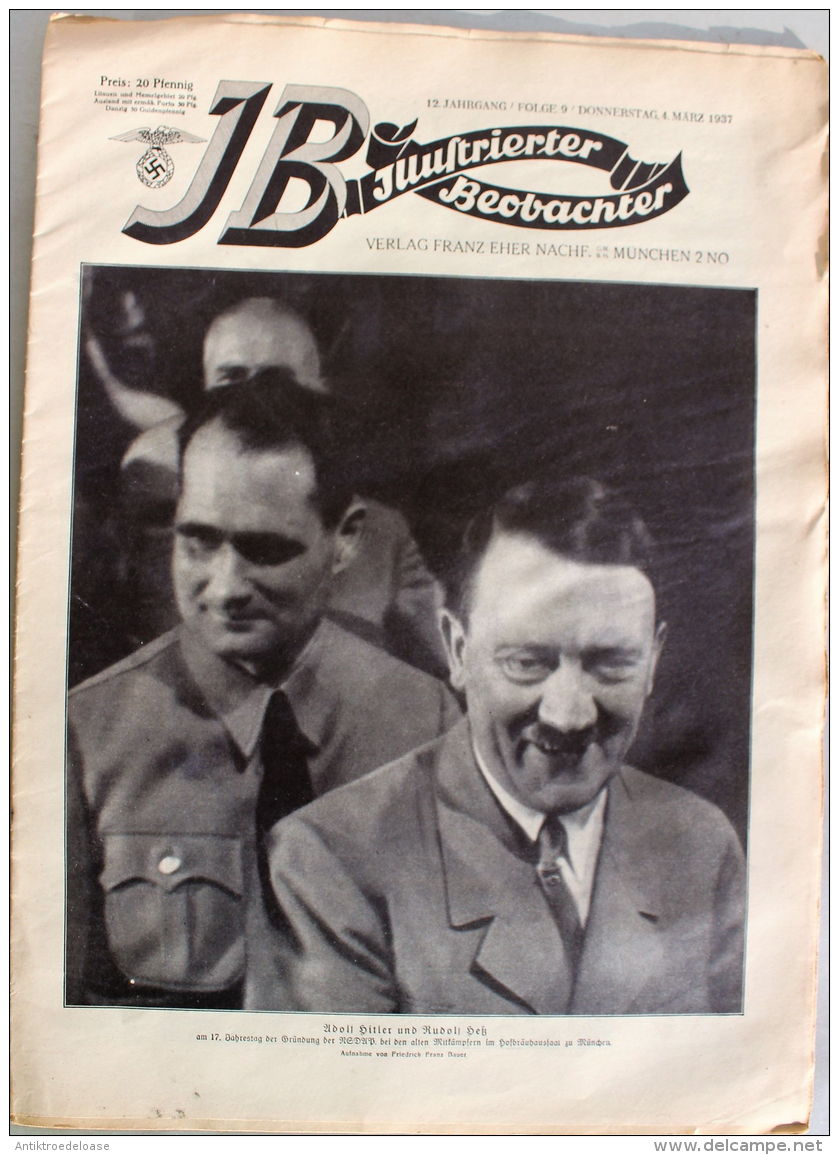 Zeitung Illustrierter Beobachter 1937 Nr.9 Der Führer Beim Gründungstag Der NSDAP - Deutsch