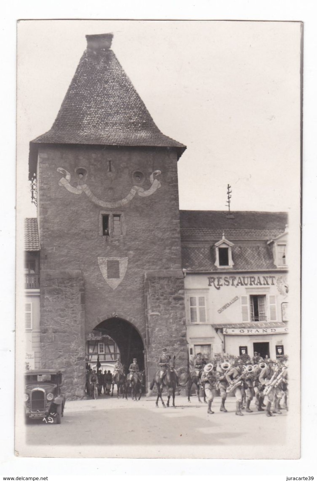 Turckeim.68.Haut-Rhin.Carte Photo.20 Mai 1937.En Revenant De La Croix De Wihr.Le Passage Sous La Porte De Turckeim. - Autres & Non Classés