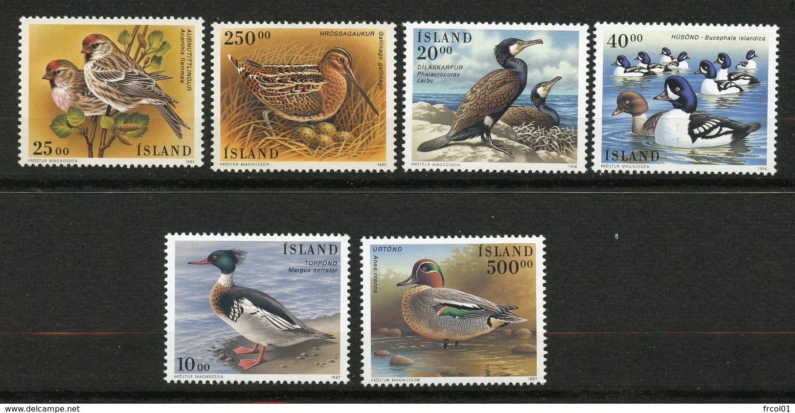 Islande, Yvert 781&782,793&794,815&816, Scott 808&809 814&815 834&835, MNH - Neufs