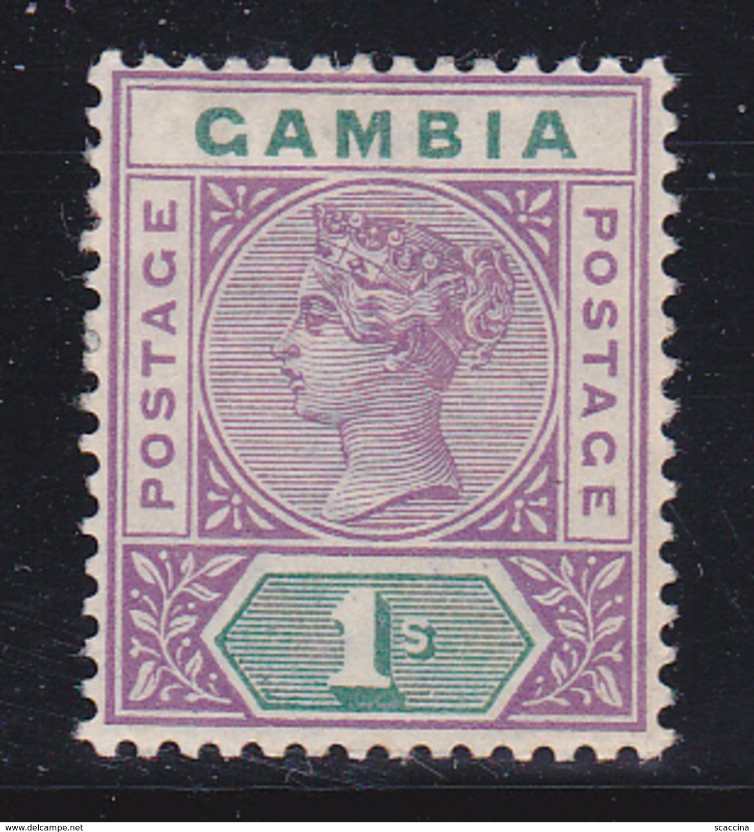 Gambia  Regina Vittoria  1898 Yv. 27 Gb.44   MLH * - Gambia (...-1964)