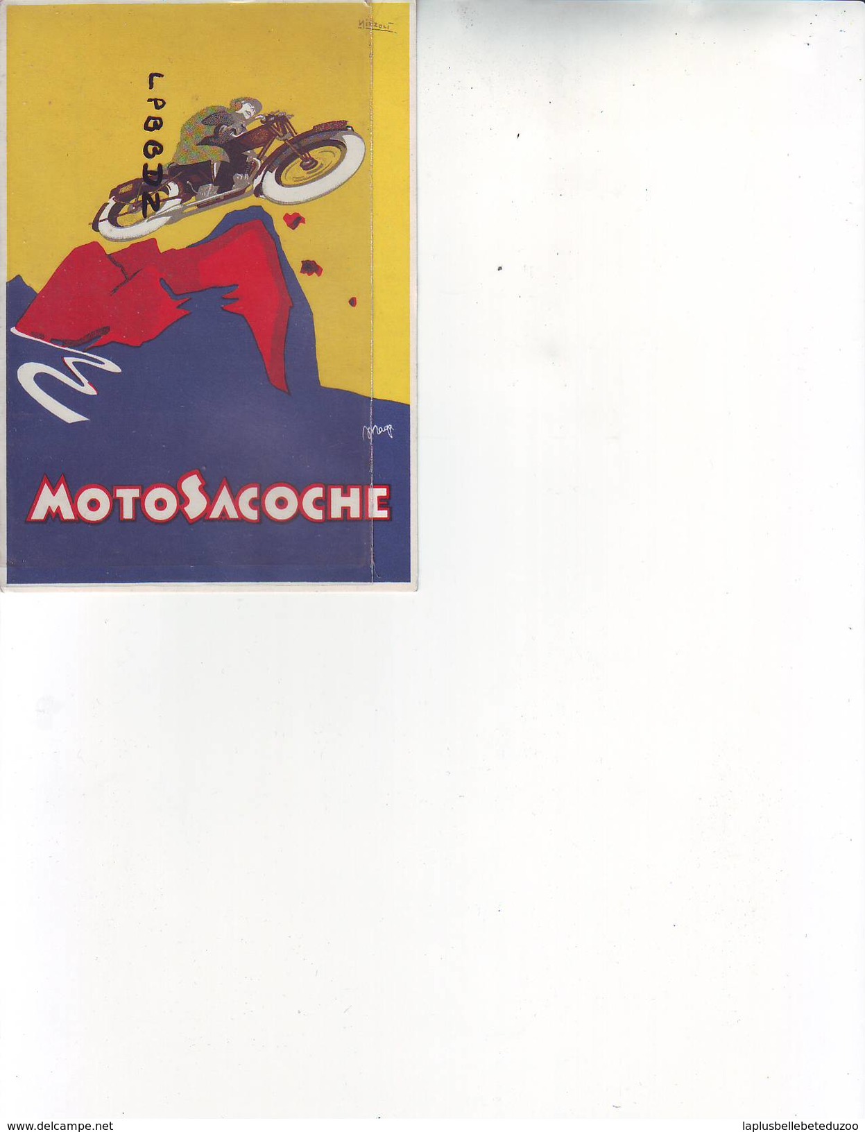 CPA - PUBLICITE - MOTOSACOCHE - SPORTS - MOTO - - Publicidad